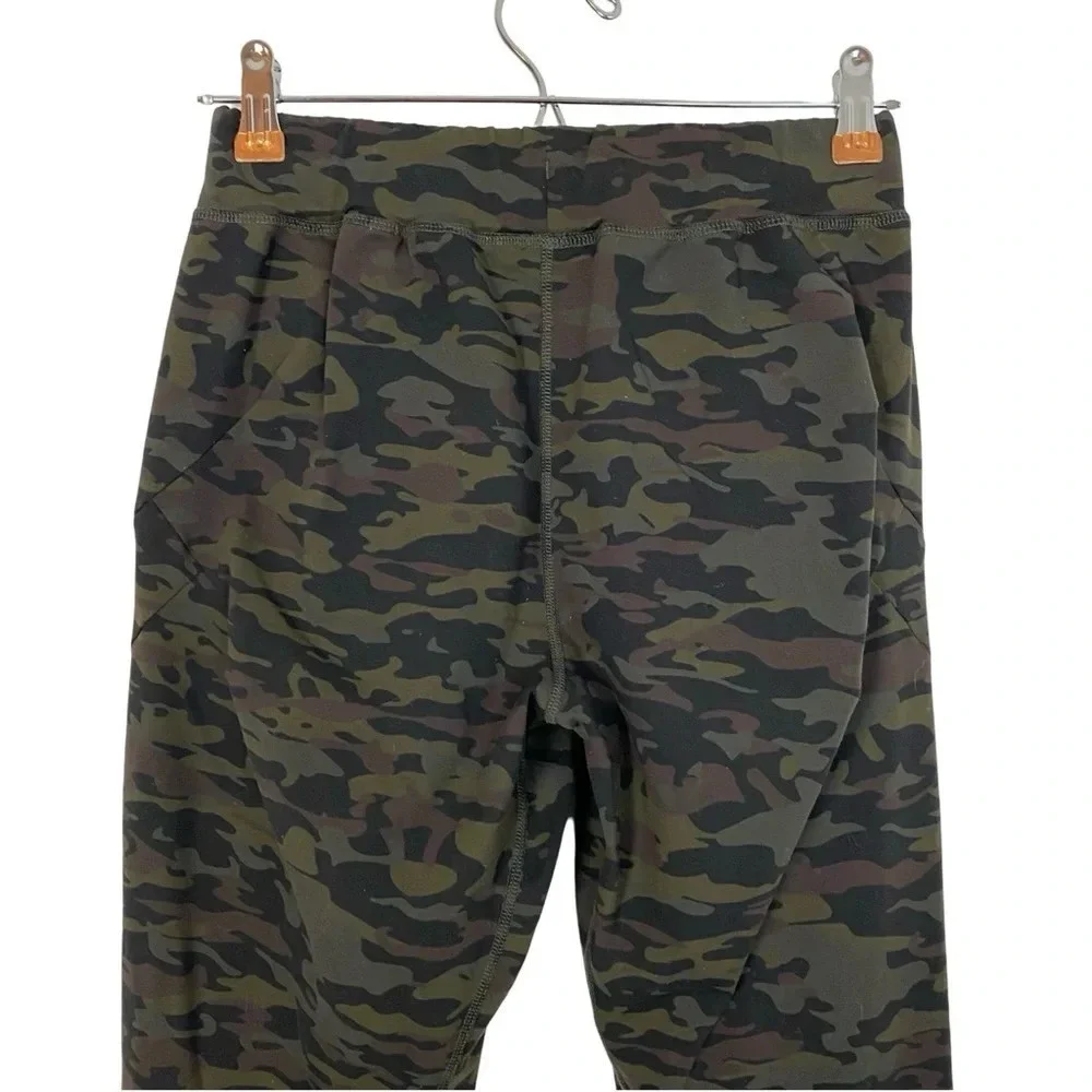 Alphalete Camo Jogger Pants Womens XS Small High Rise Green Camouflage Athletic